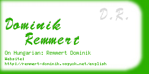 dominik remmert business card